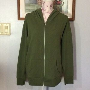 Time and Tru Green Full-Zip Hoodie